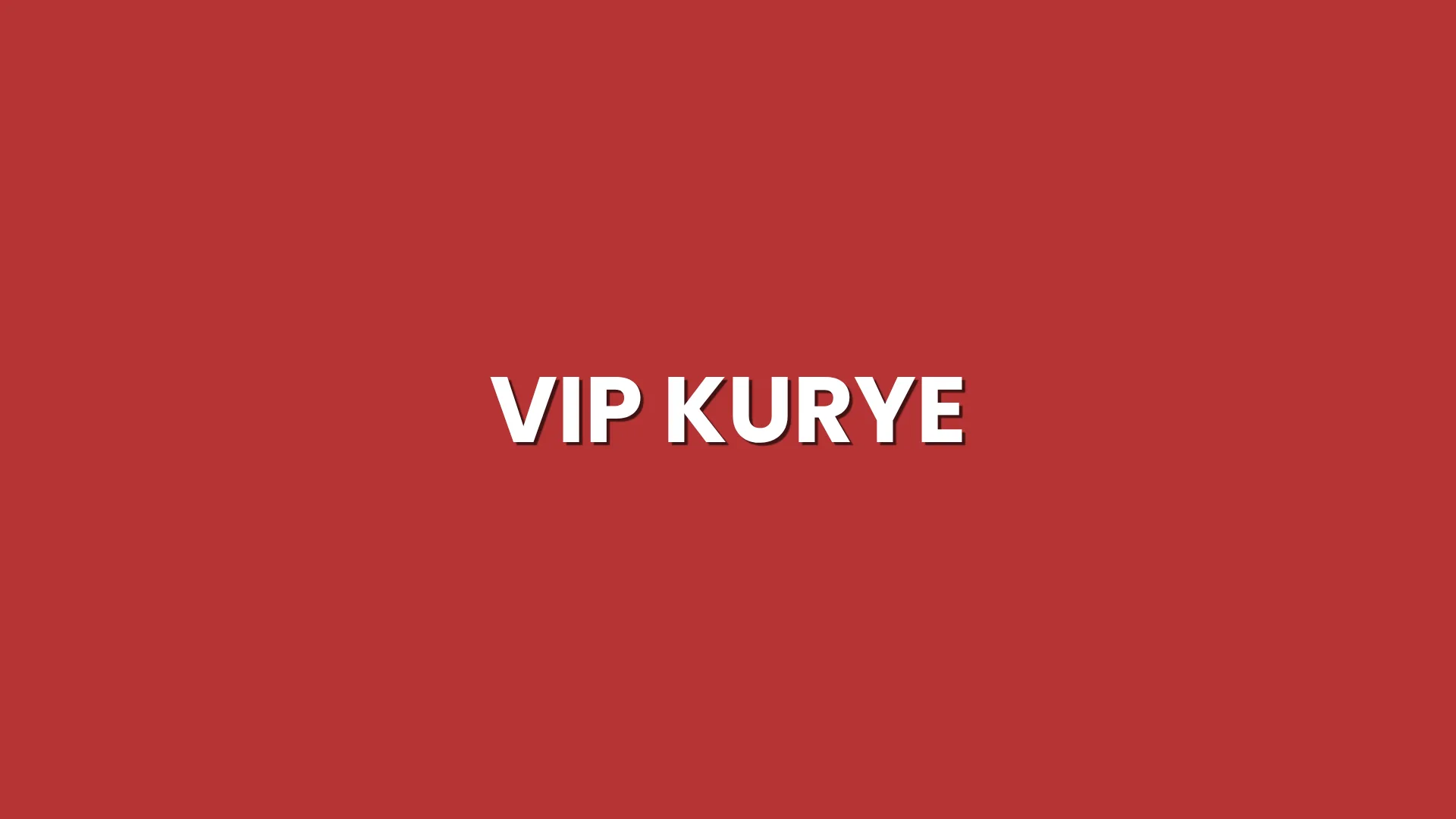 VİP Kurye Hizmeti