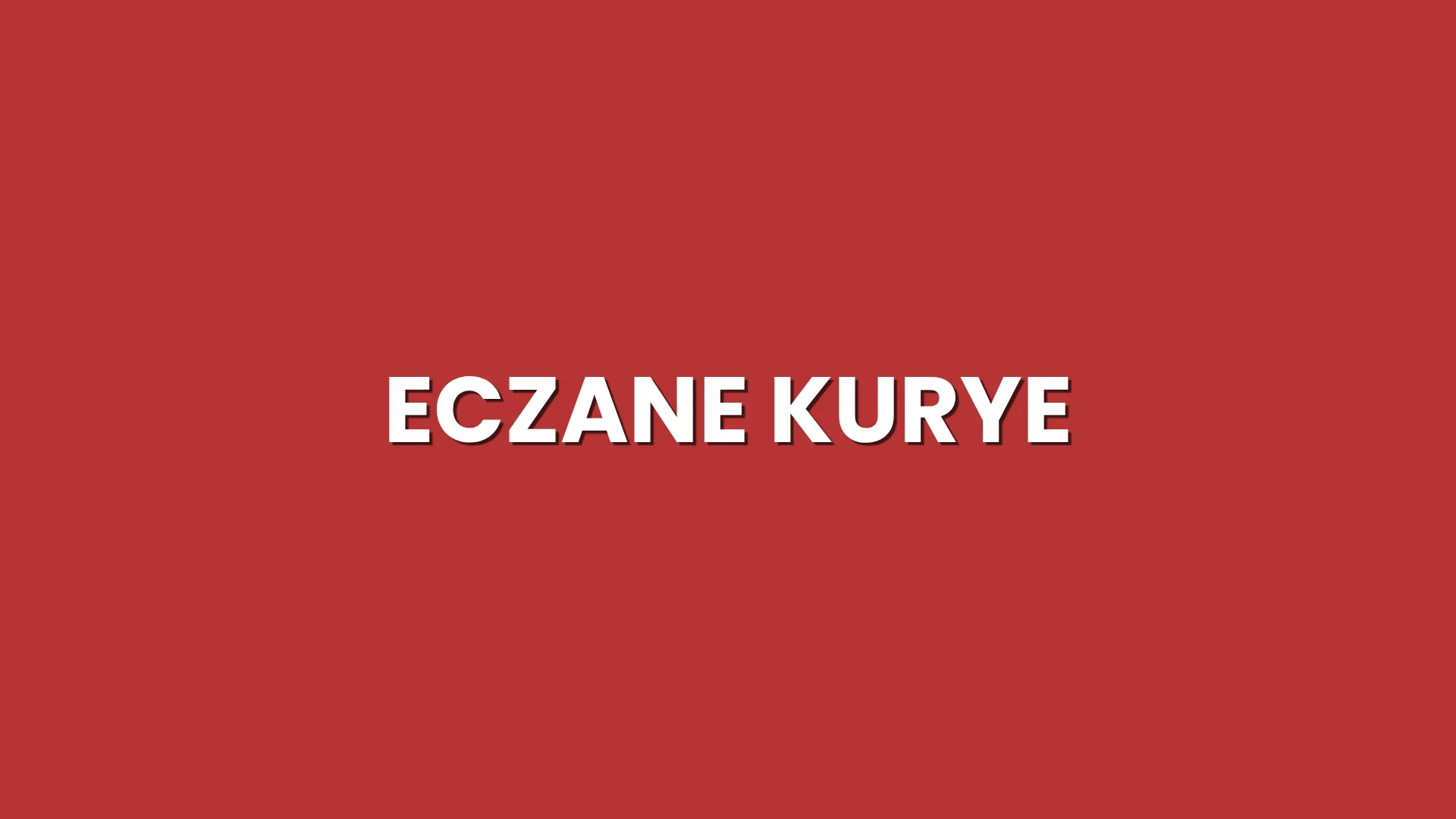 Eczane Kurye Hizmeti