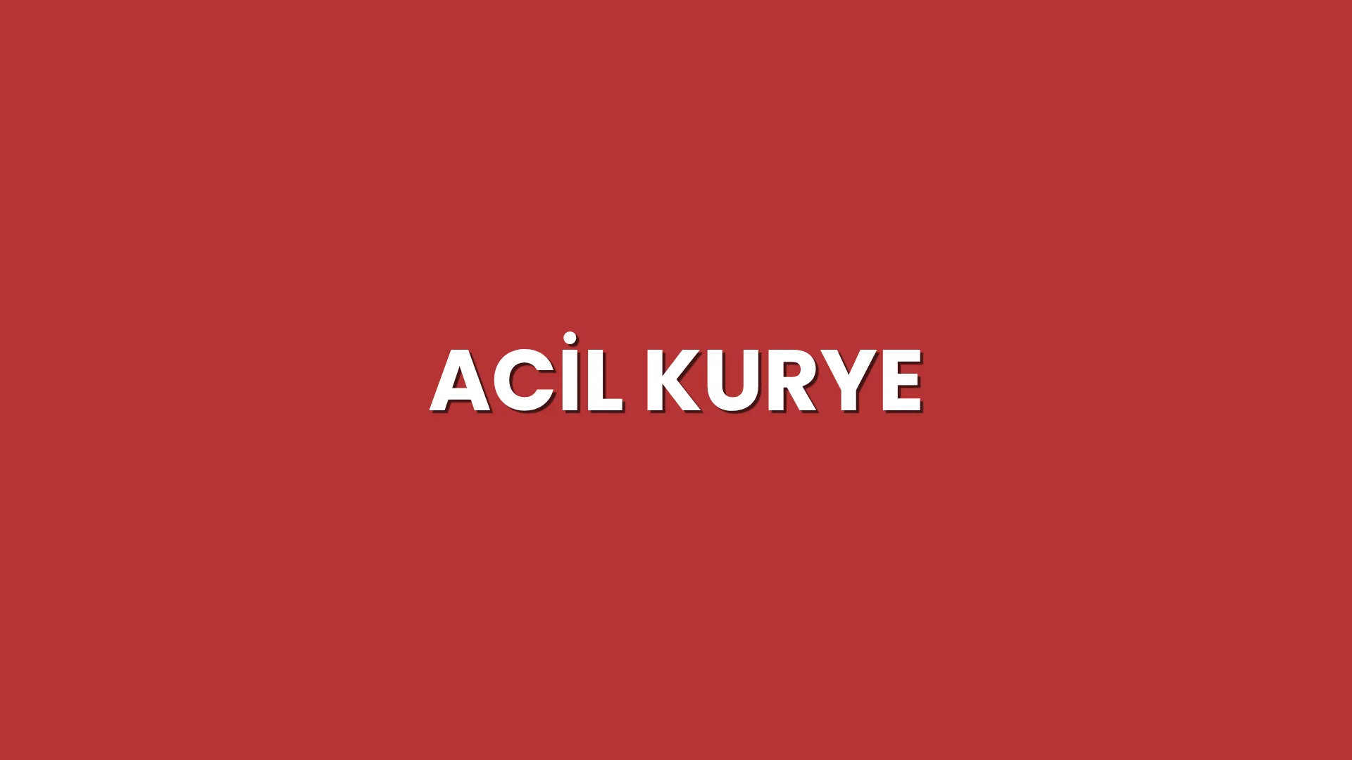 Acil Kurye Hizmeti