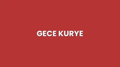Gece Kurye Hizmeti