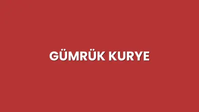 Gümrük Kurye Hizmeti